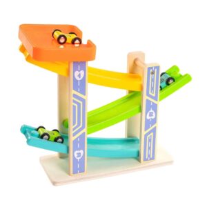Funsmile Race Track Car Ramp Toy Wooden Toddler Toys