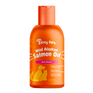 Zesty Paws Pure Wild Alaskan Salmon Oil Liquid Food Supplement for Dogs or Cats